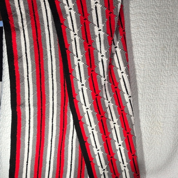 Other - Red and Black Geometric Afghan